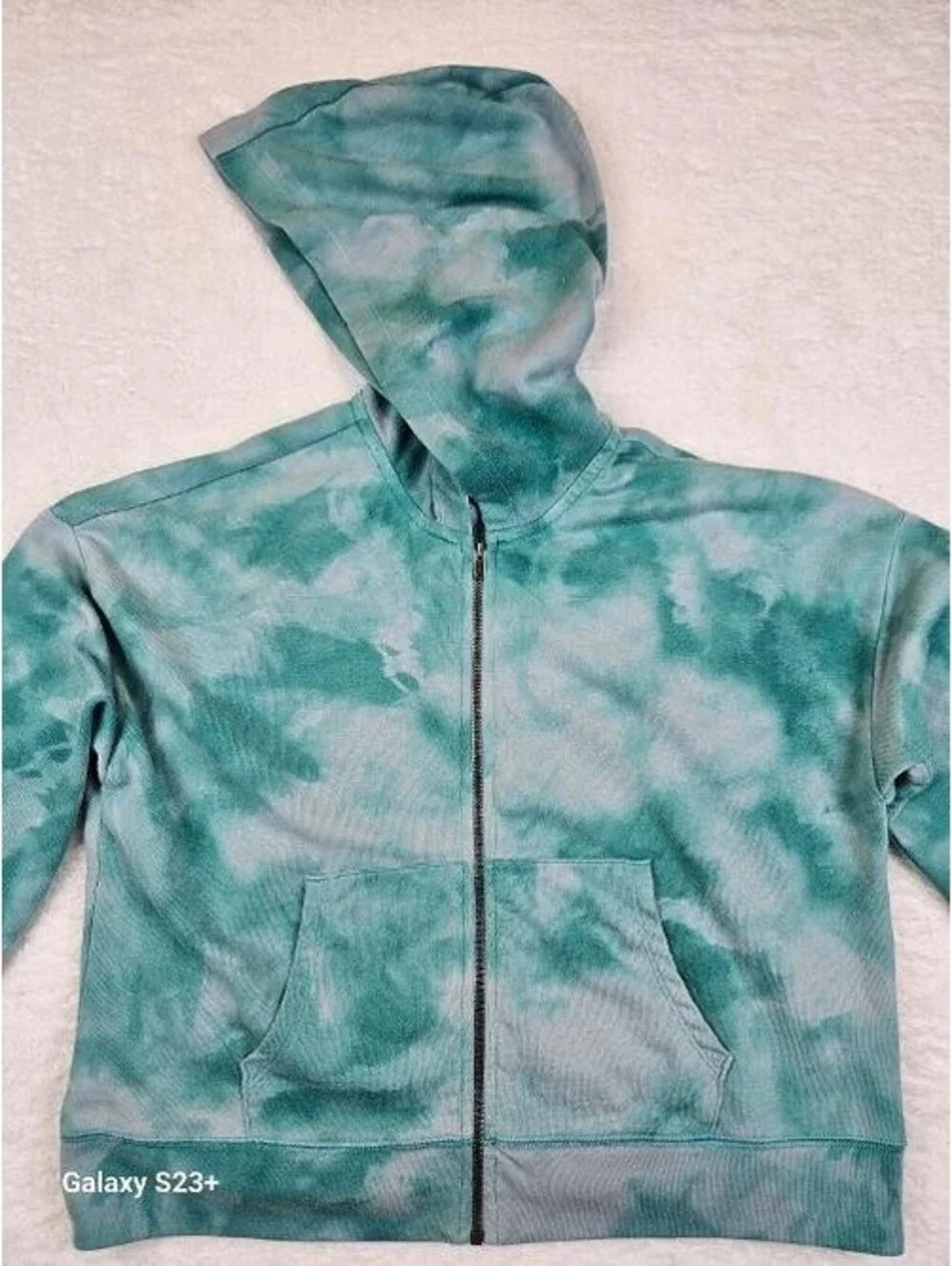 Hoodie, Old Navy size: XL (14-16) green and teal tie-dye